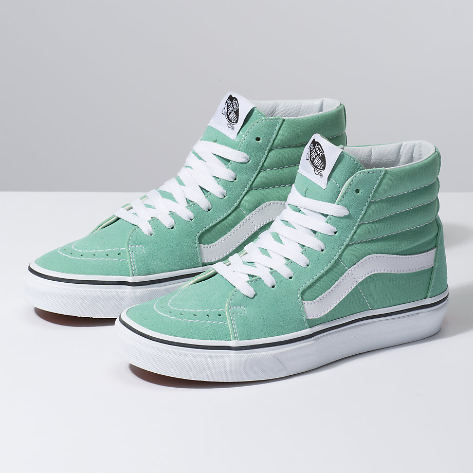 Vans Bayan Spor Ayakkabı Sk8-Hi Yeşil/Beyaz | 74049-779